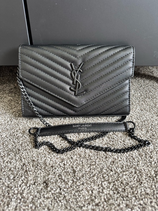 Yves Saint Laurent Handbags - Ysl clutch / crossbody black envelope bag